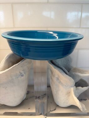 Fiesta Homer Laughlin peacock blue 7 in coupe cereal soup bowl
